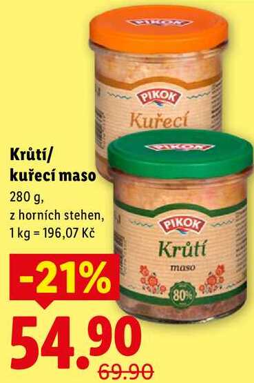 Kuřecí Krůtí/kuřecí maso, 280 g