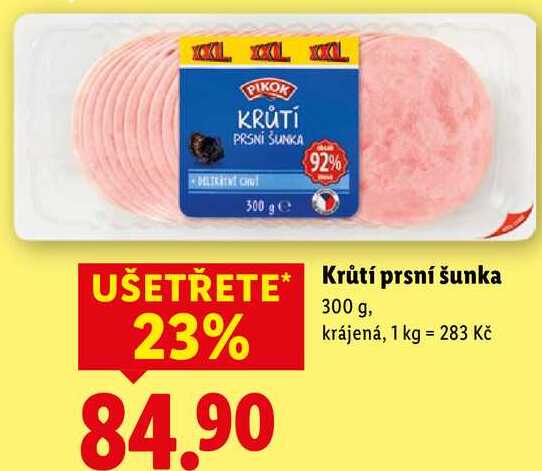 Krůtí prsní šunka, 300 g