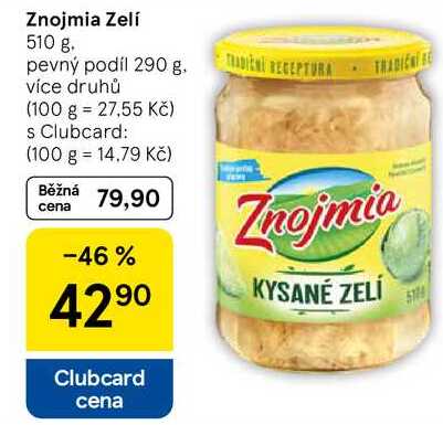 Znojmia Zelí, 510 g. pevný podíl 290 g. více druhů