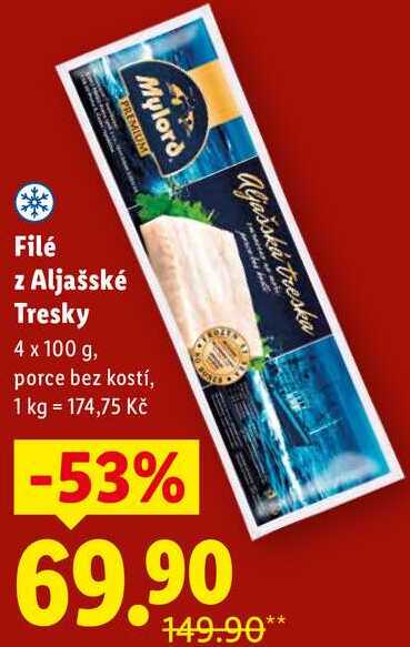 Filé z Aljašské Tresky, 4x 100 g