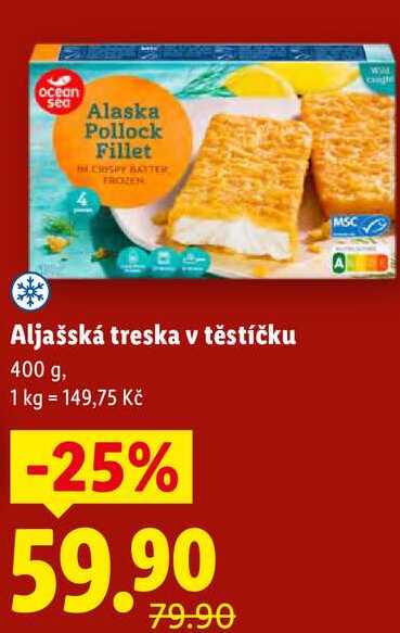Aljašská treska v těstíčku, 400 g