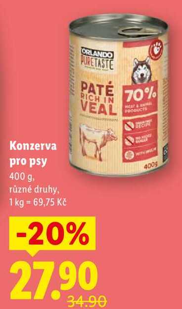 Konzerva pro psy, 400 g