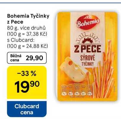 Bohemia Tyčinky z Pece, 80 g, více druhů 