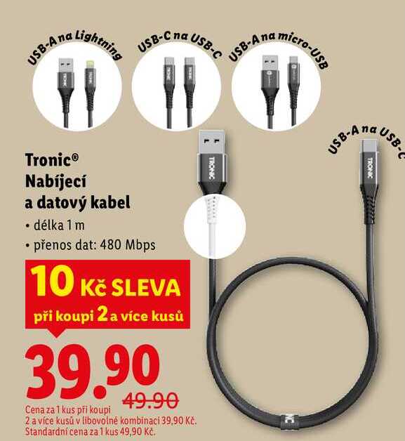 Tronic Nabíjecí a datový kabel