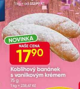 Koblihový banánek s vanilkovým krémem 75g