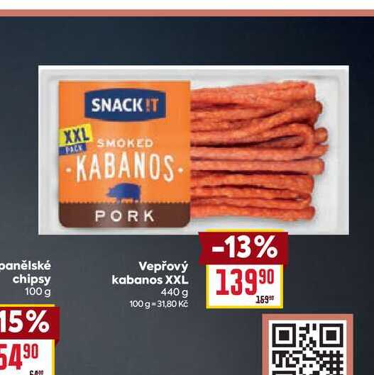 Vepřový  kabanos XXL 440 g