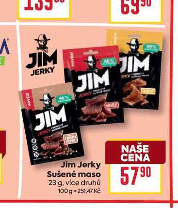 Jim Jerky Sušené maso 23 g