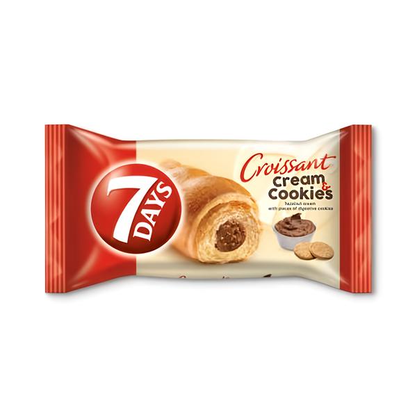 7 Days Croissant Cream & Cookies s lískooříškovým krémem s kousky sušenek