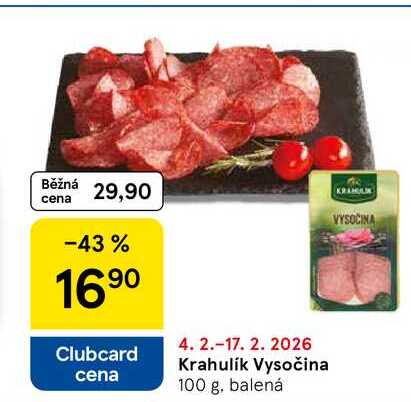 Krahulík Vysočina, 100 g, balená 