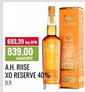 A.H. RIISE XO RESERVE 40% 0,7l