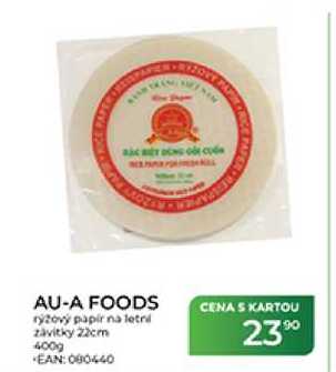 AU-A FOODS rýžový papír na letní závitky 22cm 400g  