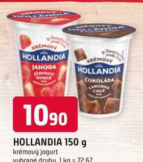HOLLANDIA 150 g krémový jogurt yubrané druhy