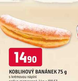KOBLIHOVÝ BANÁNEK 75 g s krémovou náplní