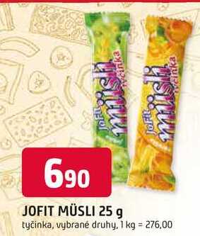 JOFIT MÜSLI 25 g tyčinka