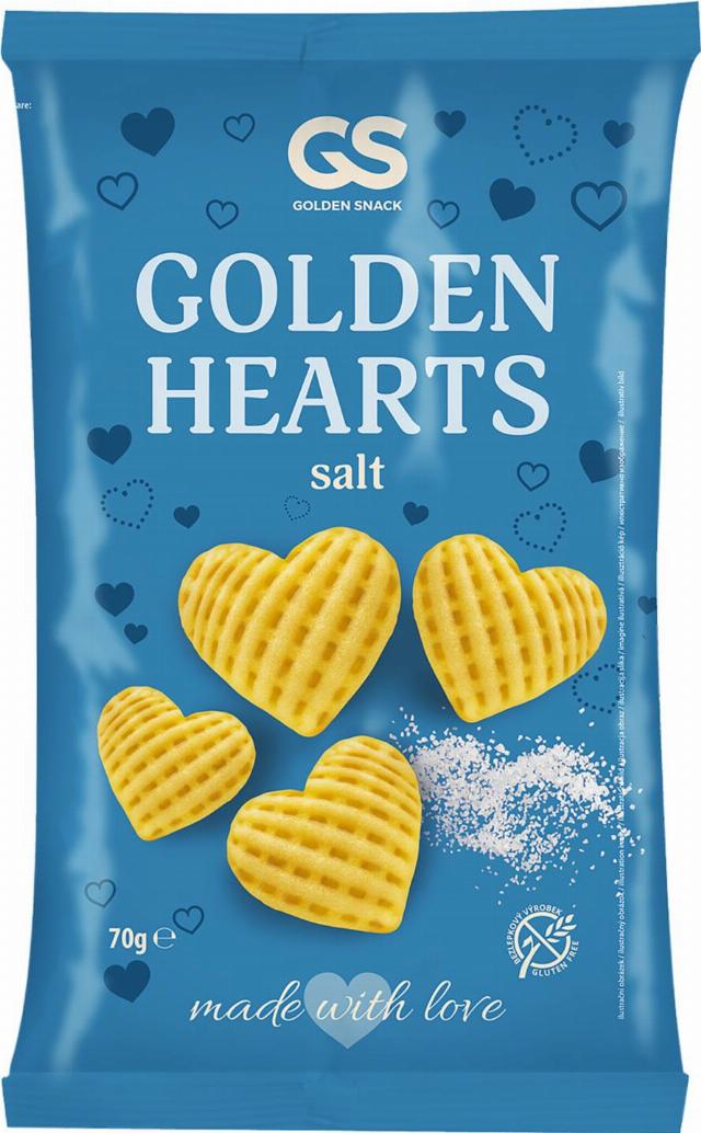 Golden snack Golden hearts solené