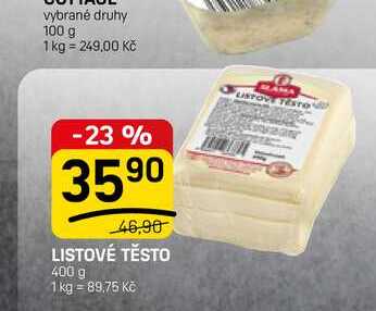 LISTOVÉ TĚSTO 400 g