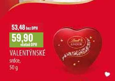 VALENTÝNSKÉ srdce, 50g 