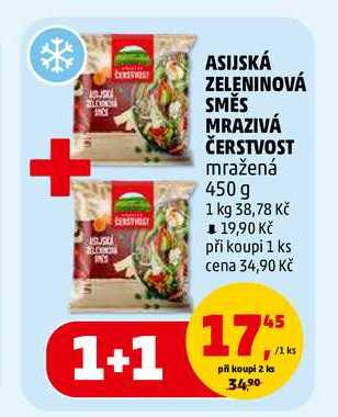 ASIJSKÁ ZELENINOVÁ SMĚS MRAZIVÁ ČERSTVOST, 450 g