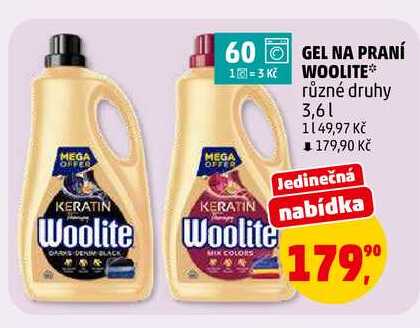 GEL NA PRANÍ WOOLITE, 3,6 l