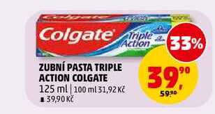 ZUBNÍ PASTA TRIPLE ACTION COLGATE, 125 ml 