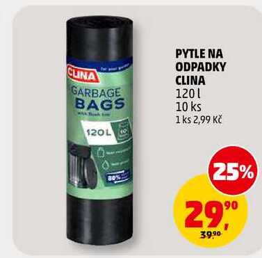 PYTLE NA ODPADKY CLINA 120 l, 10 ks