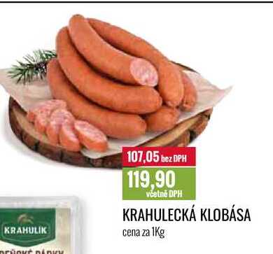 KRAHULECKÁ KLOBÁSA cena za 1Kg 