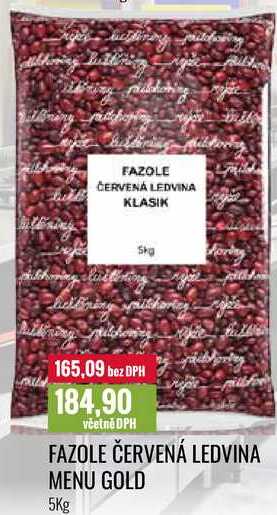 FAZOLE ČERVENÁ LEDVINA MENU GOLD 5Kg 
