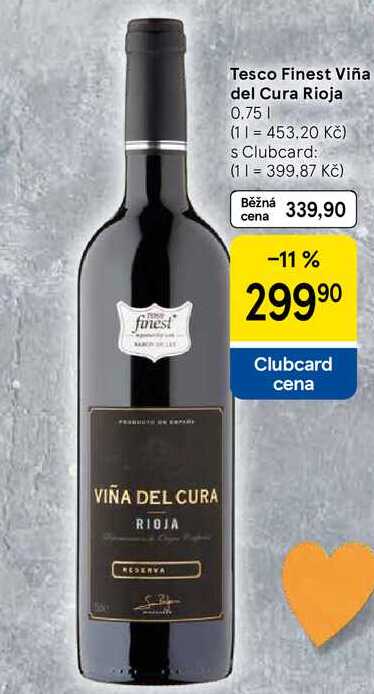 Tesco Finest Viña del Cura Rioja, 0.75 L