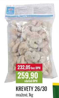 KREVETY 26/30 mražené, 1kg 