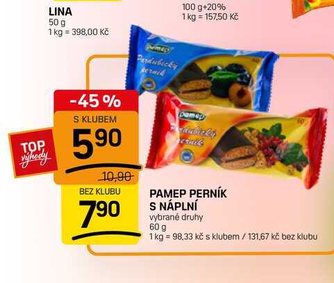 PAMEP PERNÍK S NÁPLNÍ vybrané druhy 60 g 