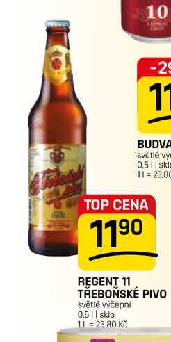 Regent 11 TŘEBOŇSKÉ PIVO světlé výčepní 0,5l