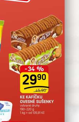 KE KAFIČKU OVESNÉ SUŠENKY vybrané druhy 190-220 g 