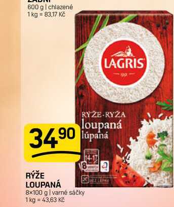 RÝŽE LOUPANÁ 8x100 g 