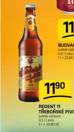 Regent 11 Třeboňské pivo 0,5l v akci