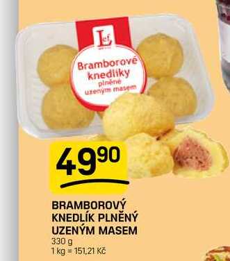BRAMBOROVÝ KNEDLÍK PLNĚNÝ UZENÝM MASEM 330 g