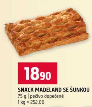 SNACK MADELAND SE ŠUNKOU 75 g pečivo dopečené