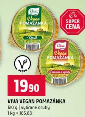 VIVA VEGAN POMAZÁNKA 120 g vybrané druhy 