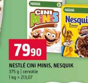 NESTLÉ CINI MINIS, NESQUIK 375 g cereálie 