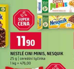 NESTLÉ CINI MINIS, NESQUIK 25 g cereální tyčinka