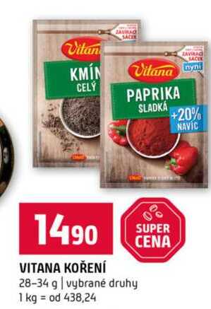 VITANA KOŘENÍ 28-34 g vybrané druhy 