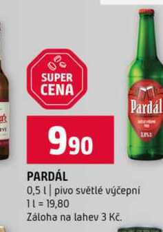 PARDÁL 0,5l pivo světlé výčepní 