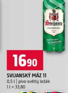 SVIJANSKÝ MÁZ 11 0,5l pivo světlý ležák v akci
