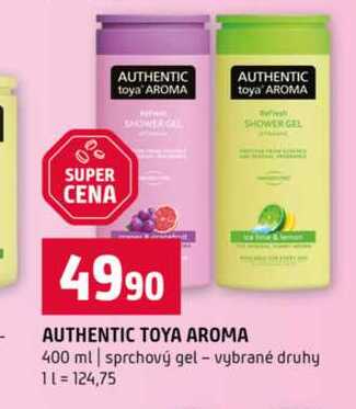 AUTHENTIC TOYA AROMA 400 ml sprchový gel vybrané druhy 
