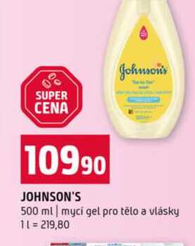 Johnson's 500 ml mycí gel pro tělo a vlásky