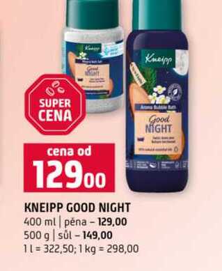 KNEIPP GOOD NIGHT 400 ml pěna 500 g sûl