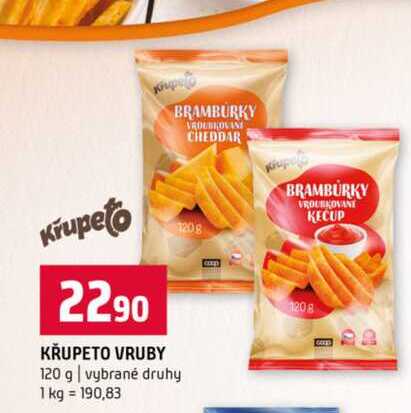 KŘUPETO VRUBY 120 g vybrané druhy