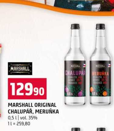 MARSHALL ORIGINAL CHALUPÁŘ, MERUŇKA 0,5l vol. 35% 