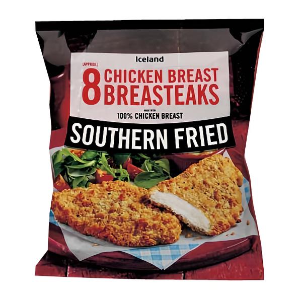 Iceland Kuřecí steakové řízky obalené ve strouhance s typickou příchutí Kentucky v jižanském stylu