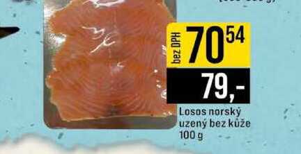 Losos norský uzený bez kůže 100 g 