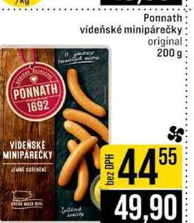 Ponnath vídeňské minipárečky original 200 g 